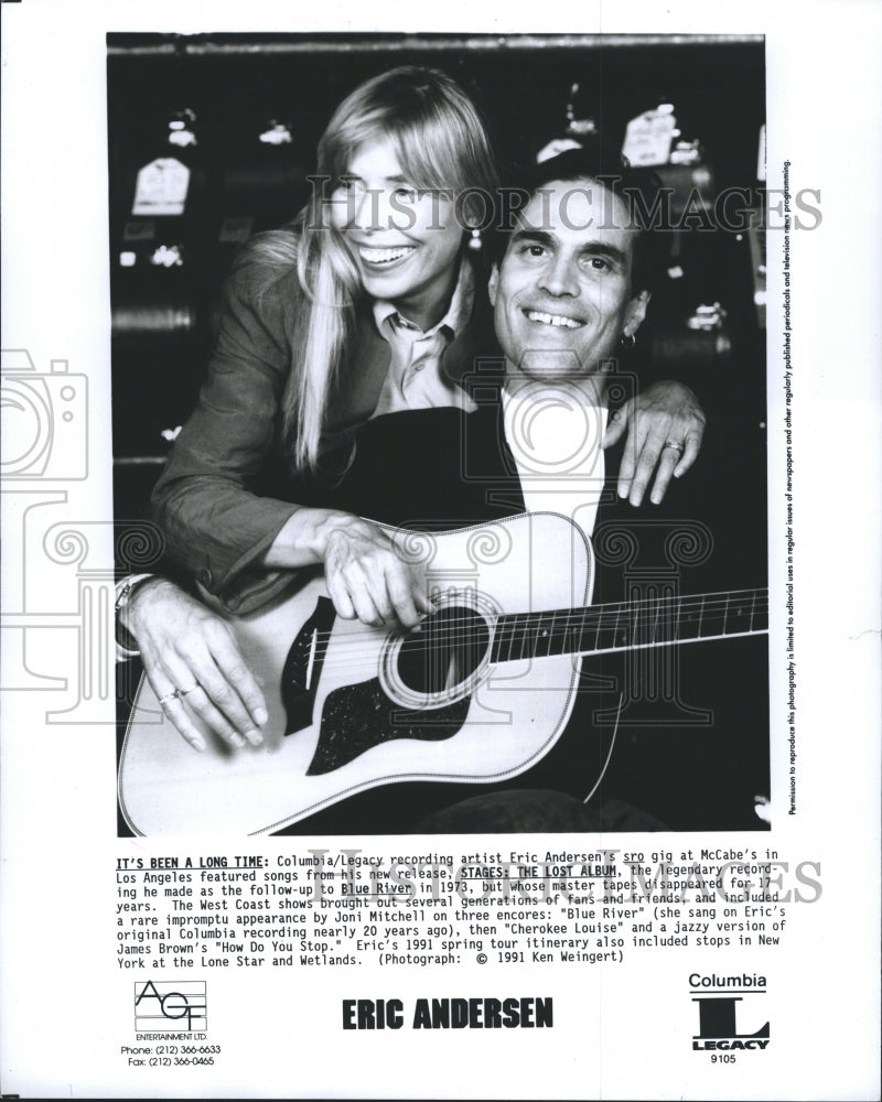 Press Photo Eric Anderson Joni Mitchell Singers - Historic Images