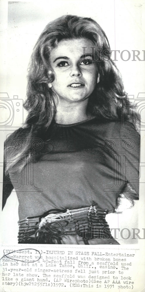 1971 Press Photo Ann-Magret Swedish-American actress, singer and dancer. - Historic Images