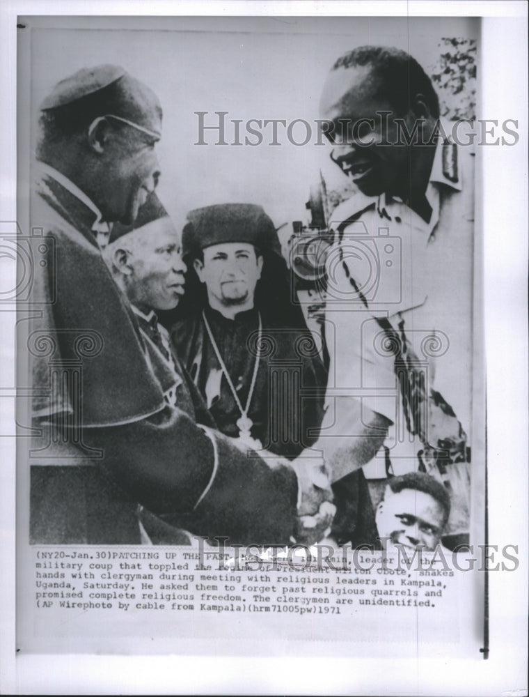 1971 Idi Amin Military Coup Leader Clergymen Kampala Uganda - Historic Images