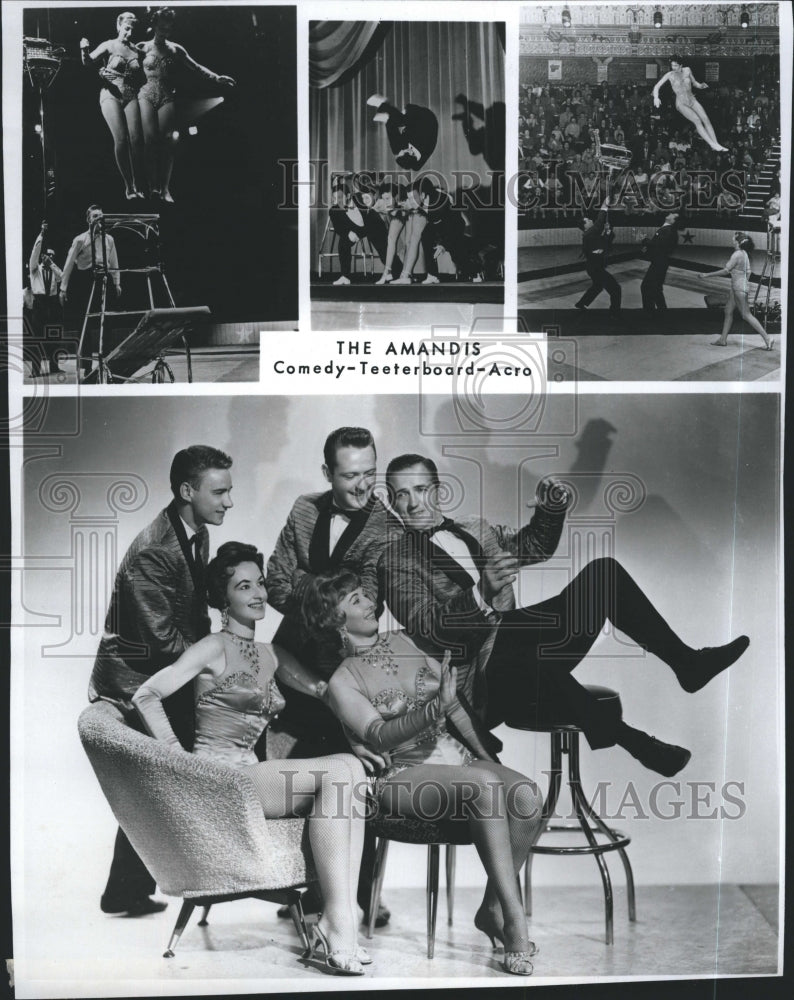 1966 Press Photo Anandis Teeterboard Acrobatic Troupe - Historic Images