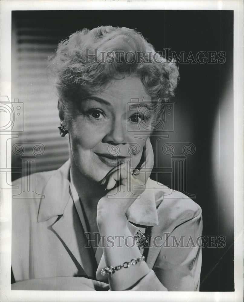 1958 Press Photo Spring Byington, December Bride, - Historic Images