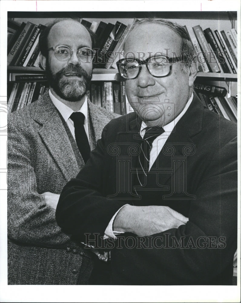 1987 Press Photo Boston University professors Philip Mirvis and Donald Kanter - Historic Images