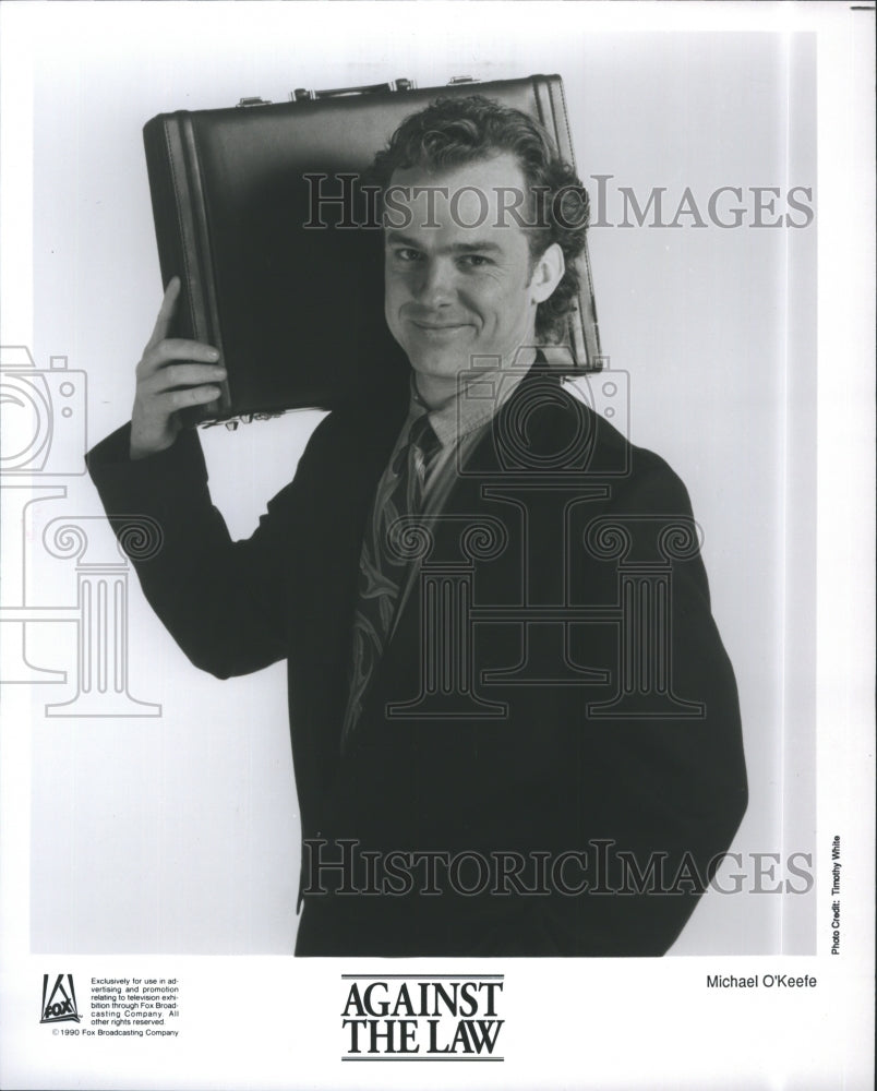 1990 Press Photo Michael O'Keefe stars in "Against The Law" - Historic Images