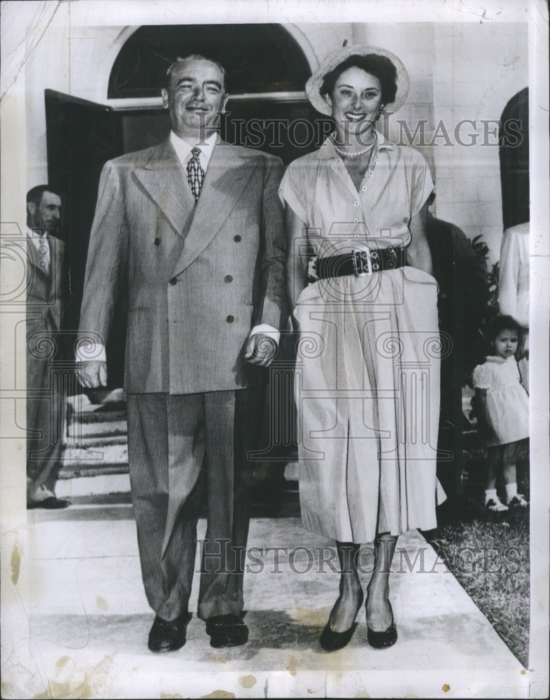 1950 Press Photo Mr. &amp; Mrs. William O&#39;Dwyer - Historic Images