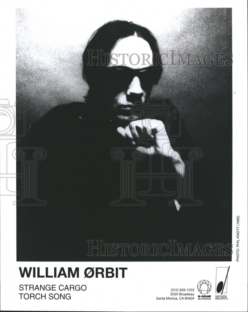 1995 Press Photo William Orbit, Torch Song, record producer, musician - Historic Images