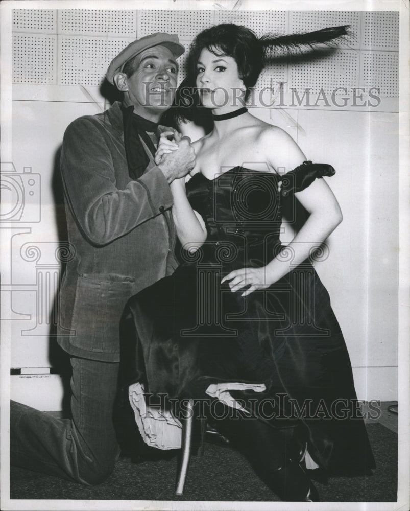 1961 Press Photo Maty Zahn &amp; Lawrence Brooks in &quot;Can-Can&quot; - Historic Images