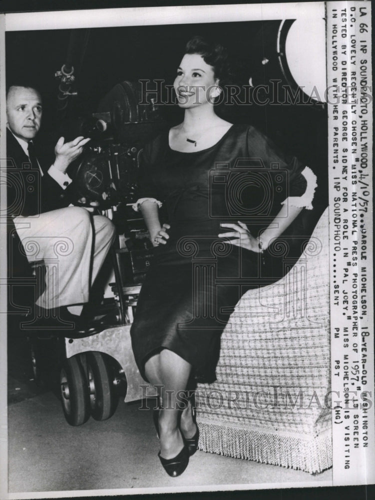 1957 Press Photo Miss DC Press Photographer Carole Michelson - Historic Images