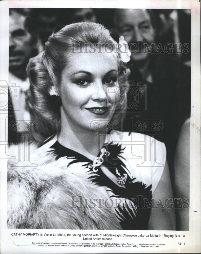 1980 Press Photo Actress Cathy Moriarty As Vickie La Motta In Raging Bull - Historic Images
