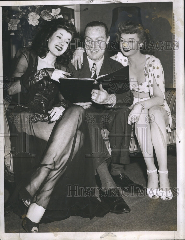 1945 Press Photo Gloria Humphries, Al Downey, Randee Sanford &quot;Good Night Ladies&quot; - Historic Images