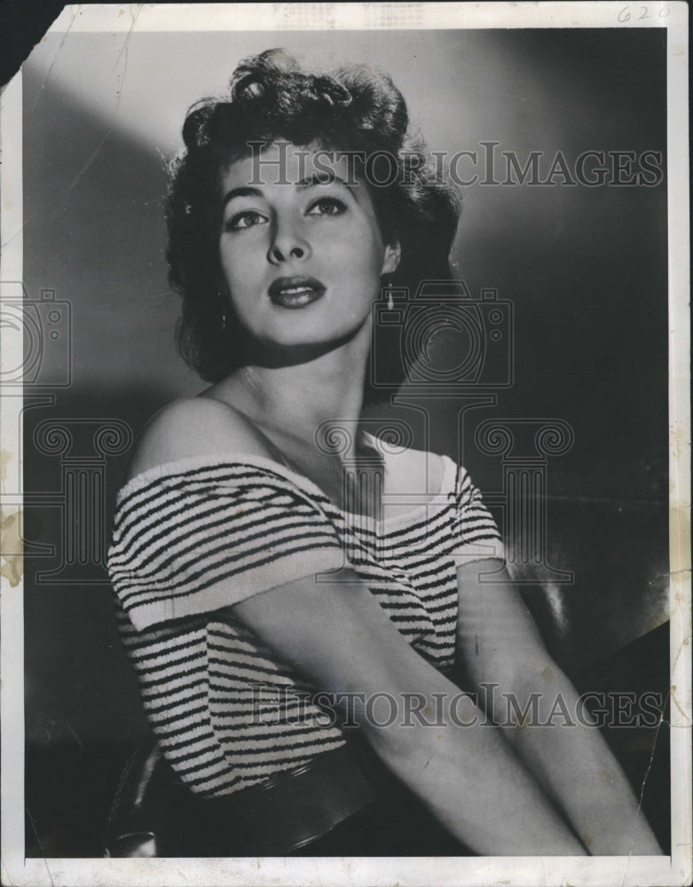 1952 Press Photo Rita Gam Actress - Historic Images