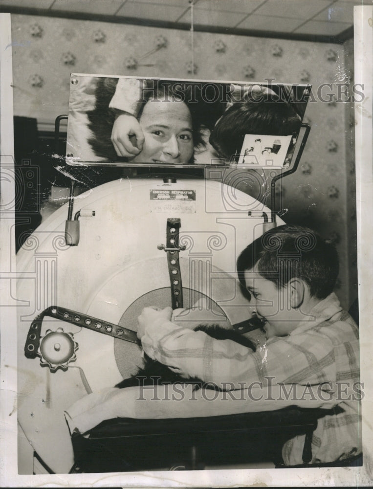1956 Iron Lung Patient Margaret Ordway Saved by Firemen - Historic Images