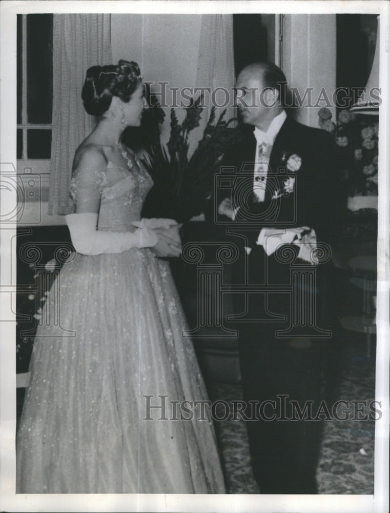 1954 Press Photo Former King Umberto of Italy &amp; Maria Teresa De Braganca - Historic Images