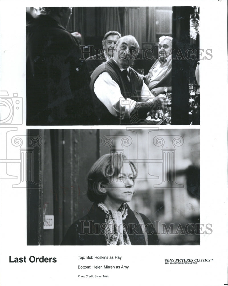 2002 Press Photo Last Orders, Bob Joskins, Helen Mirren - Historic Images