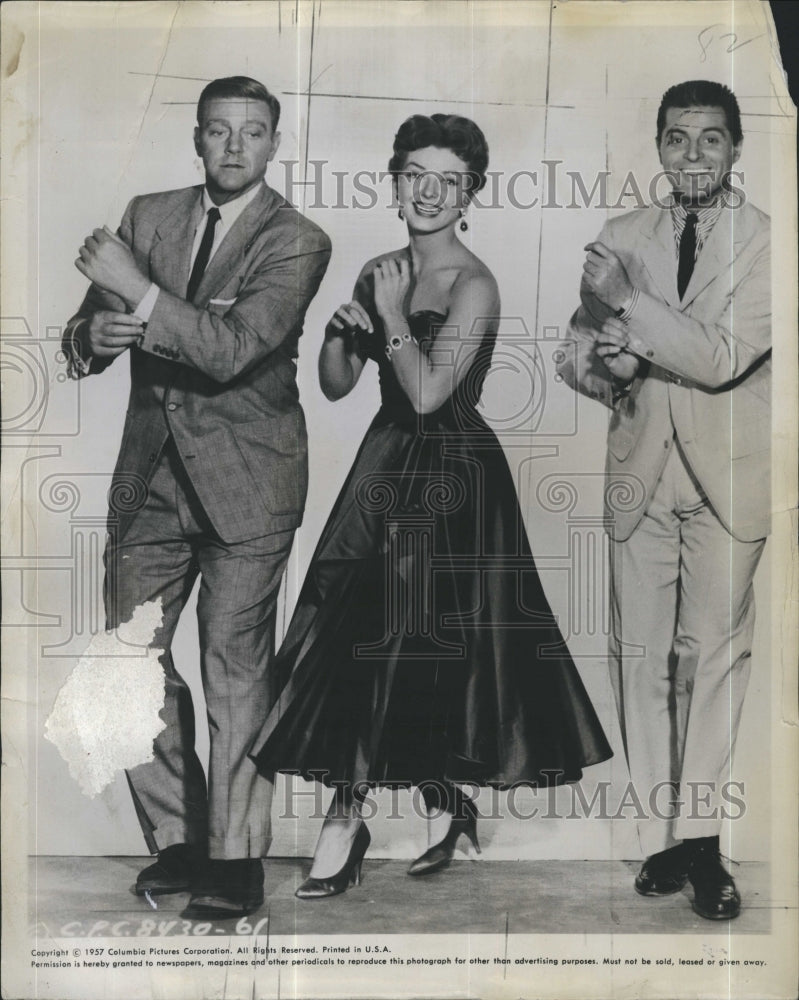 1957 Press Photo Paul Langston, Merry Anders, Johnny Desmond - Historic Images