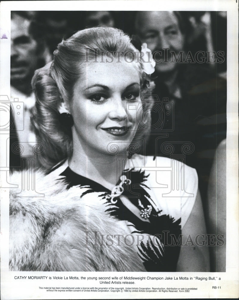1980 Press Photo Cathy Moriarty is Vickie La Motta in "Raging Bull" - Historic Images