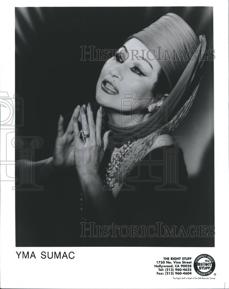 Press Photo Yma Sumac - Historic Images