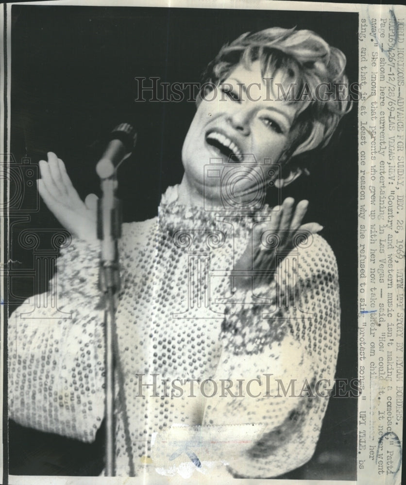 1969 Press Photo Patti Page - Historic Images