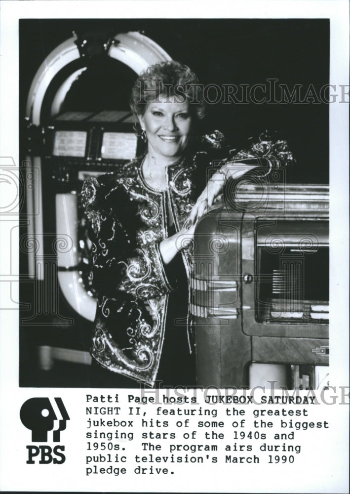 Press Photo Patti Page hosts &quot;Jukebox Saturday Night II&quot; - Historic Images