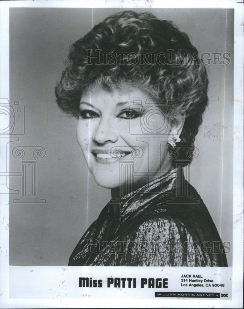 1990 Press Photo Miss Patti Page - Historic Images