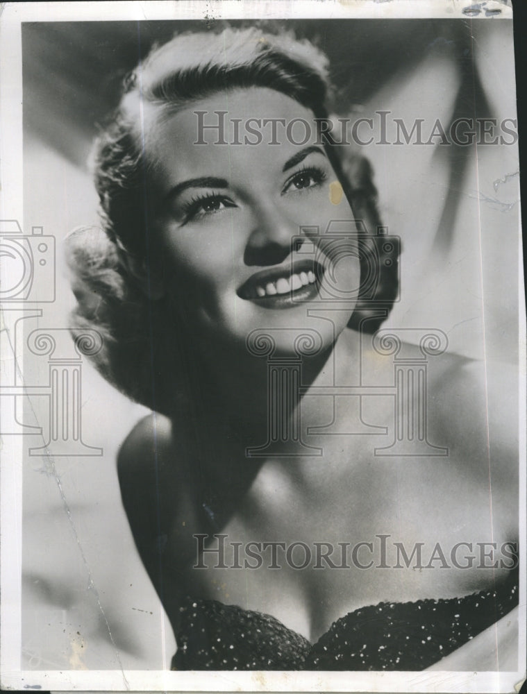 1956 Press Photo Songstress Patti Page to appear on &quot;Appointment with Adventure&quot; - Historic Images