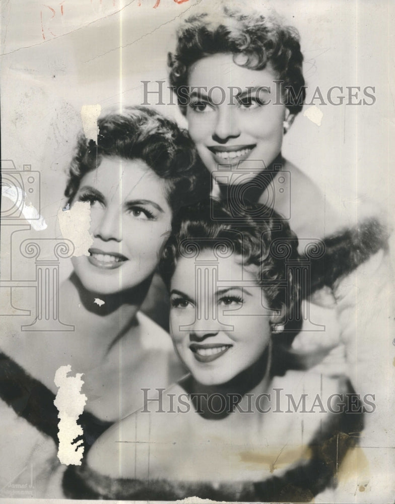 1959 Press Photo The McGuire Sisters: Dorothy, Phyllis, and Chris - Historic Images