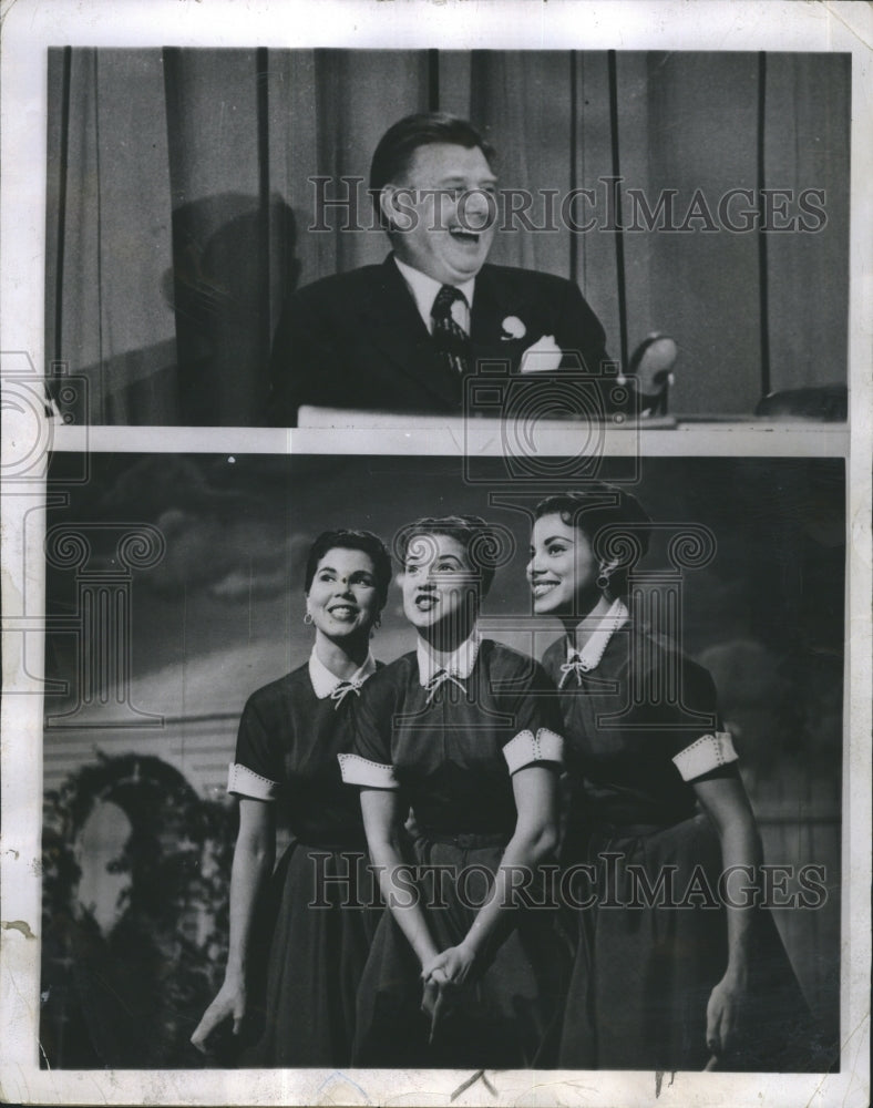 1953 Press Photo McGuire Sisters Christine, Phyllis &amp; Dorothy - Historic Images