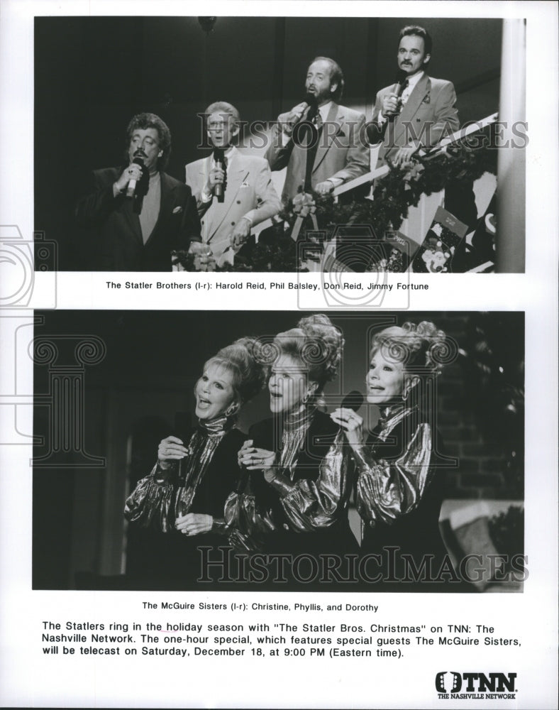 Press Photo The Statler Brothers, The McGuire Sisters - Historic Images
