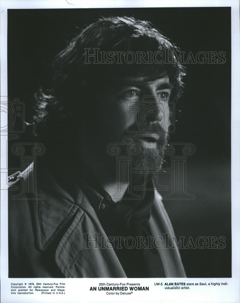 1978 Press Photo Alan Bates starring in "An Unmarried Woman" - Historic Images