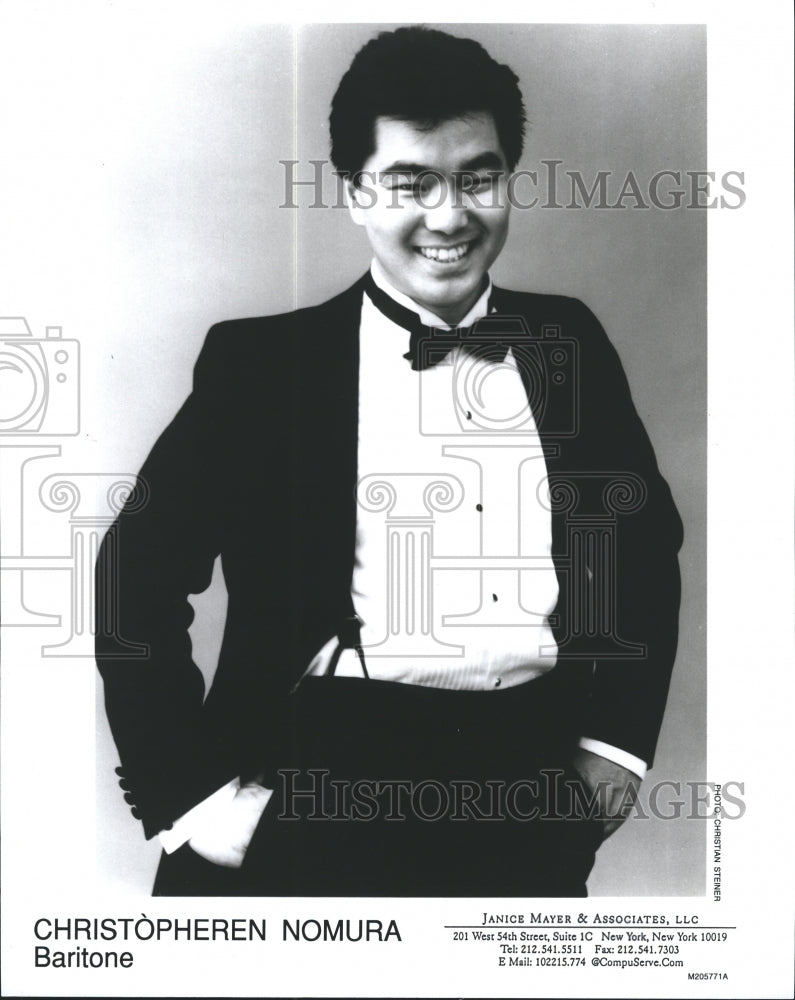 Press Photo Christopheren Nomura, Baritone, Janice Mayer & Associates, LLC - Historic Images