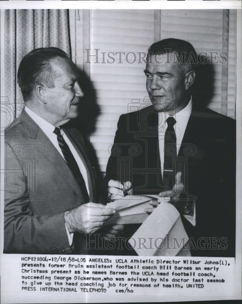 1958 UCLA Athletic Director Wilbur Jones & Bill Barnes - Historic Images