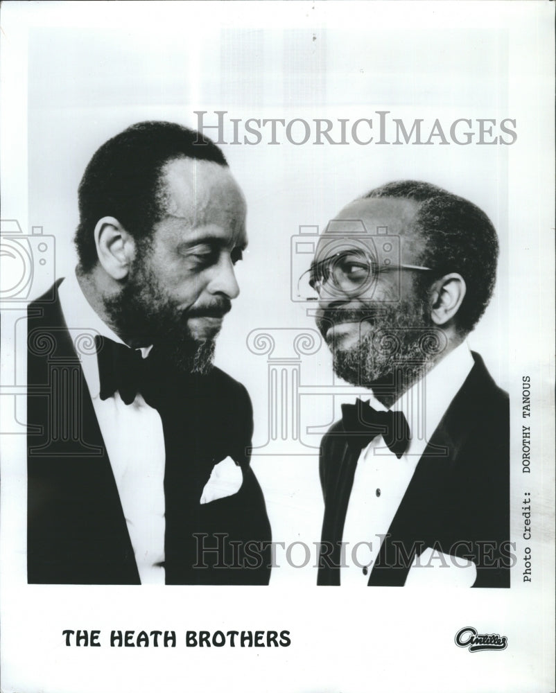 Press Photo Heath Brothers American jazz group. Percy and Jimmy Heath ...