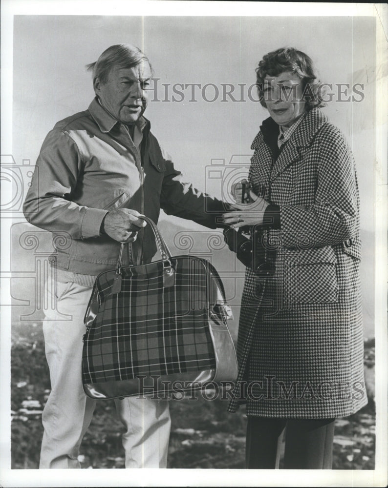 1974 Press Photo David Wayne and Eileen Heckart Featured in &quot;Dark Legacy&quot; on CBS - Historic Images