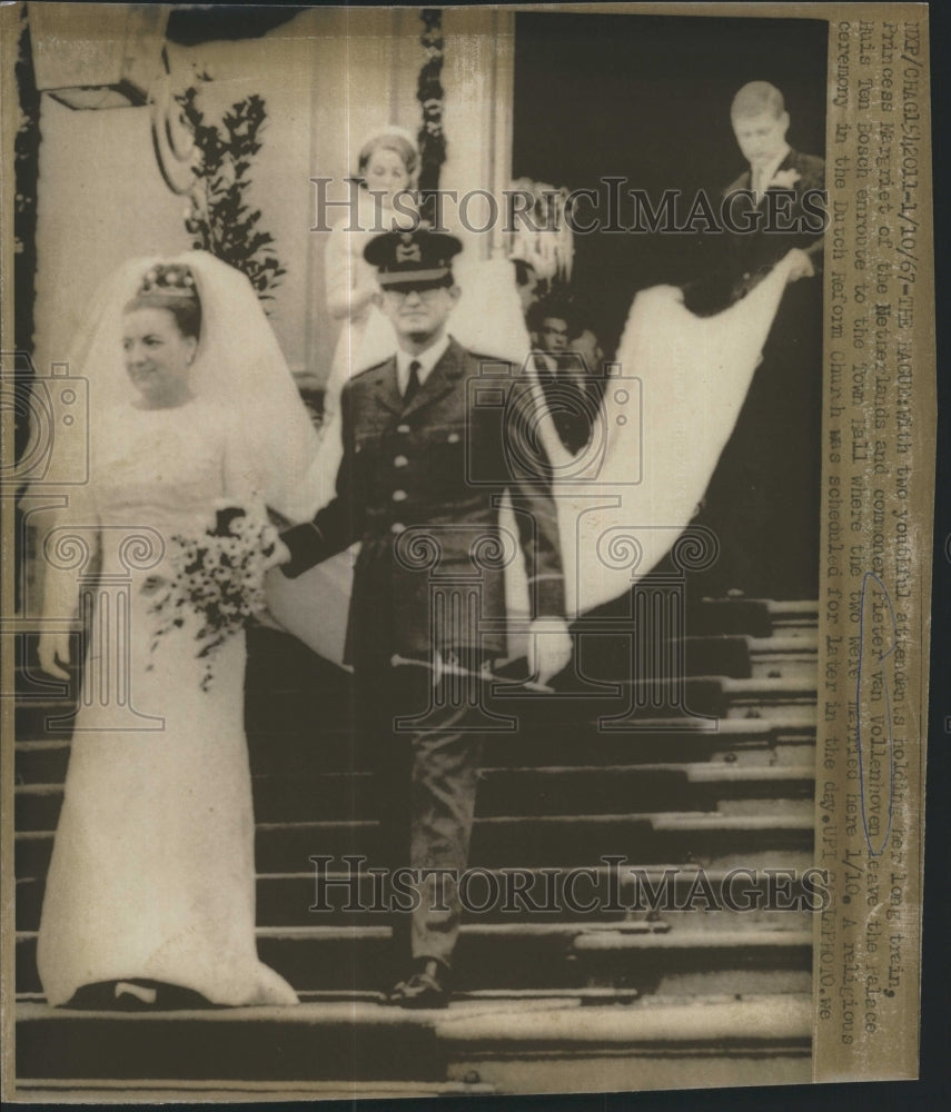 1967 Press Photo Princess Margriet & Pieter Van Vollenhoven Marry - Historic Images
