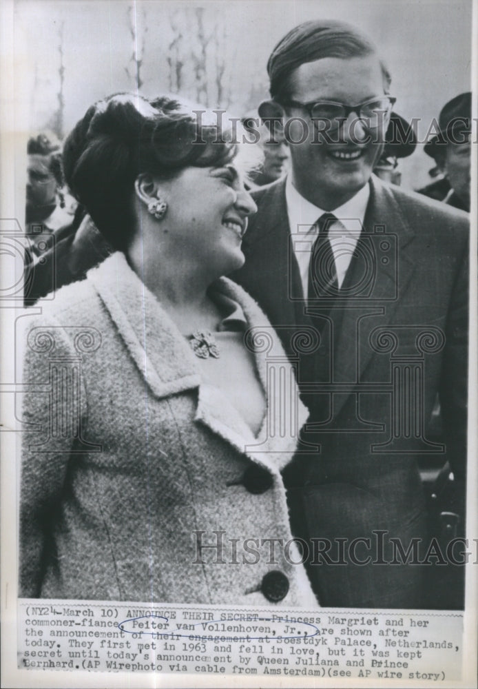 1965 Press Photo Princess Margriet &amp; Pieter Van Vollenhoven Engaged - Historic Images