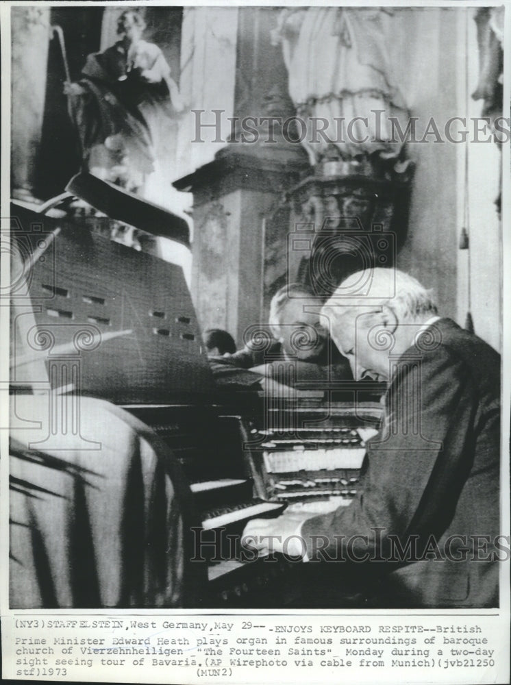 1973 Press Photo British Prime Minister Edward Heath - Historic Images