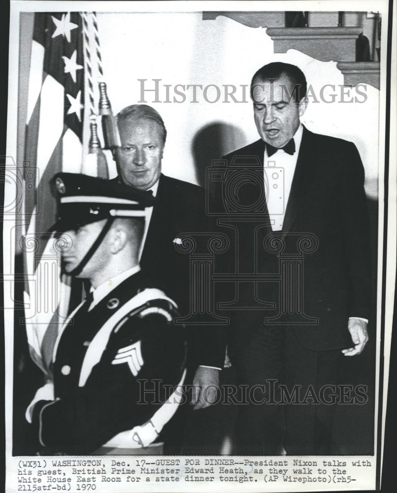 1970 Press Photo President Nixon and British Prime Minister Edward Heath - Historic Images