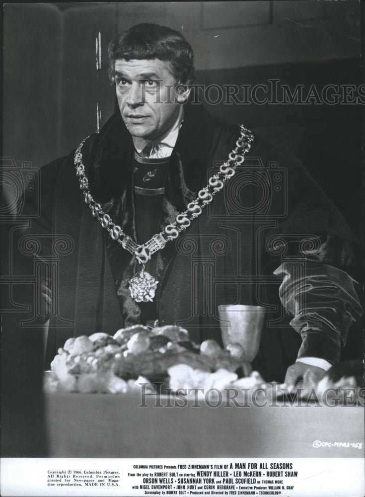 1966 Press Photo Actor Paul Scofield Movie A Man For All Seasons - Historic Images