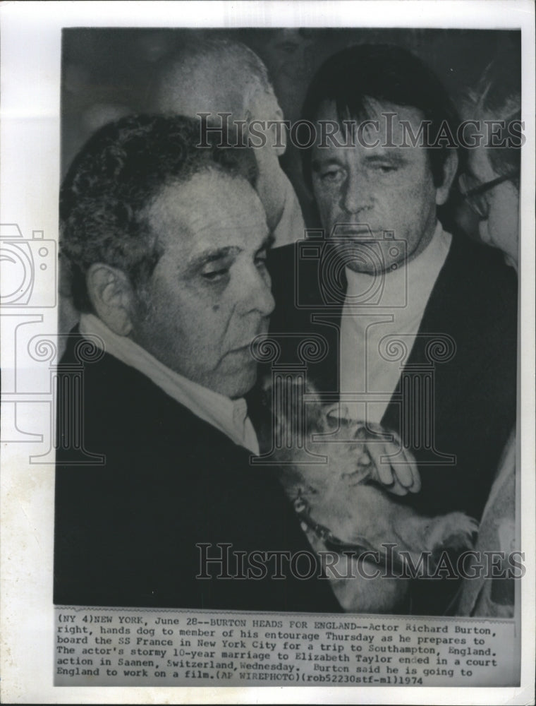 1974 Press Photo Richard Burton in New York - Historic Images