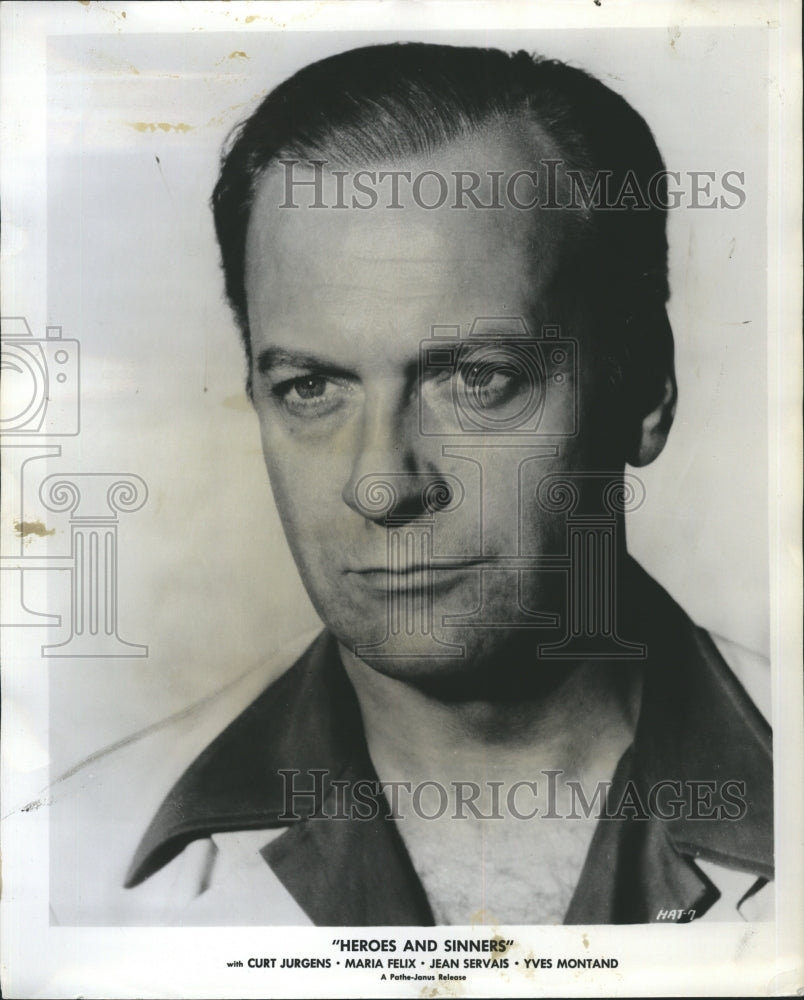 1969 Press Photo Curt Jergens in &quot;Heroes and Sinners&quot; - Historic Images