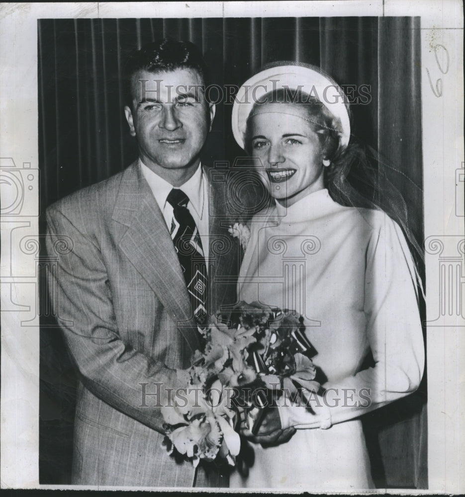 1948 Press Photo Dick Jurgens Orchestra Leaders Weds Mariam Rae Davidson-Berkley - Historic Images