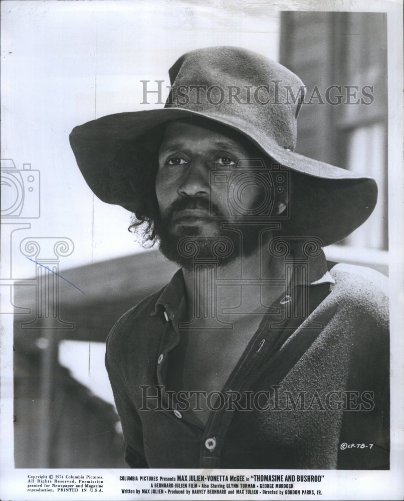 1974 Press Photo Actor Max Julien star as Bushrod. - Historic Images