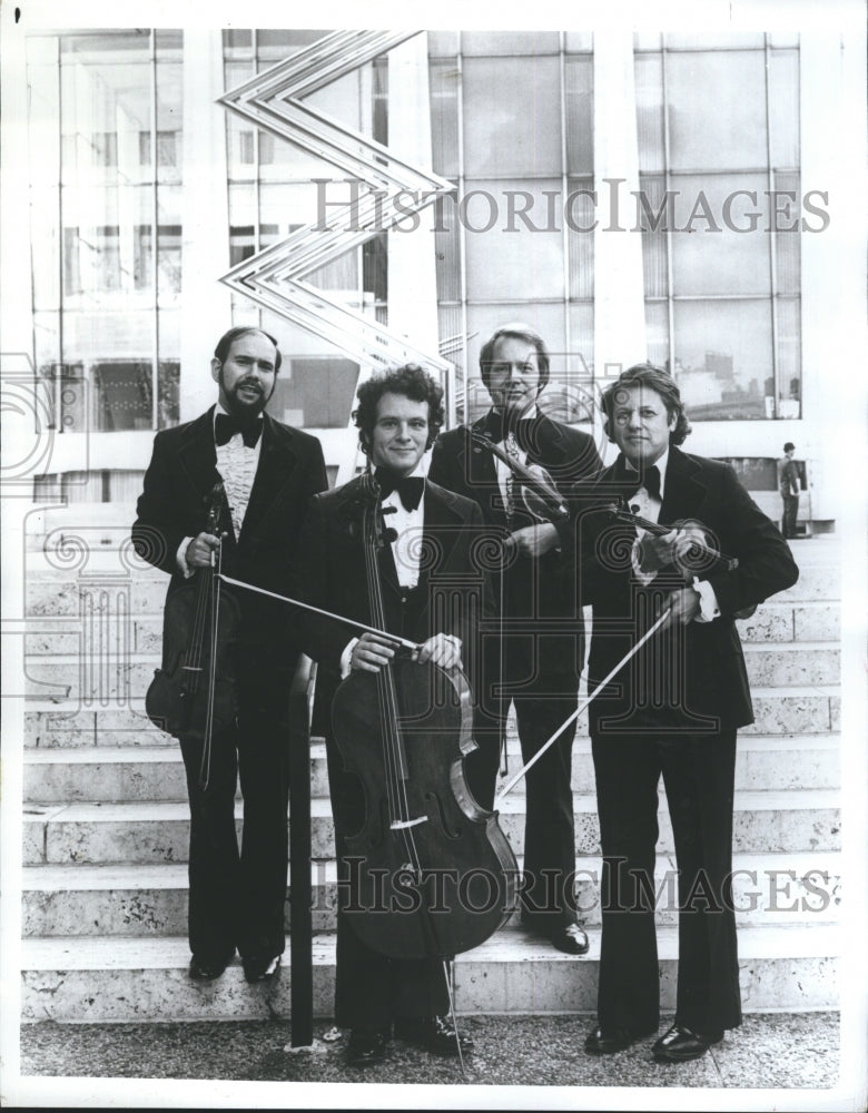 Press Photo Juillliard String Quartet, a classical music string quartet. - Historic Images