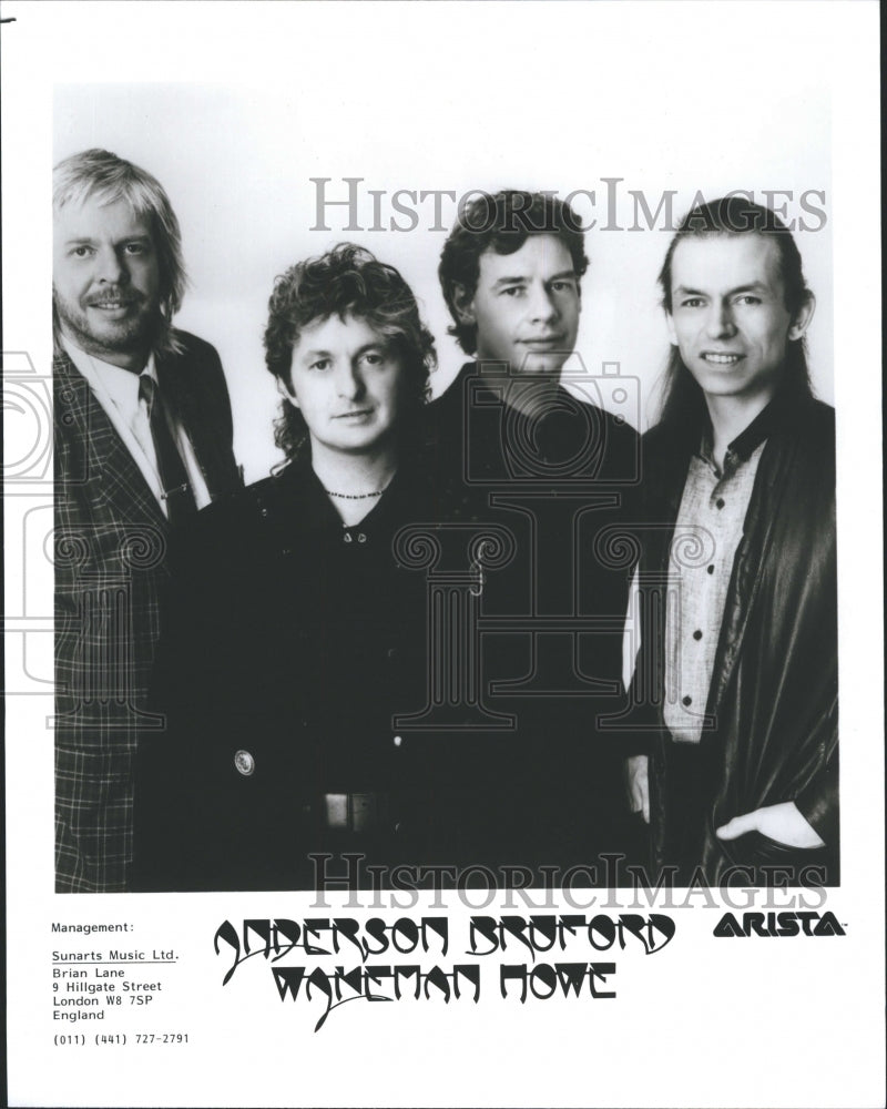 Press Photo Anderson Bruford Wakeman Howe progressive rock musician. - Historic Images