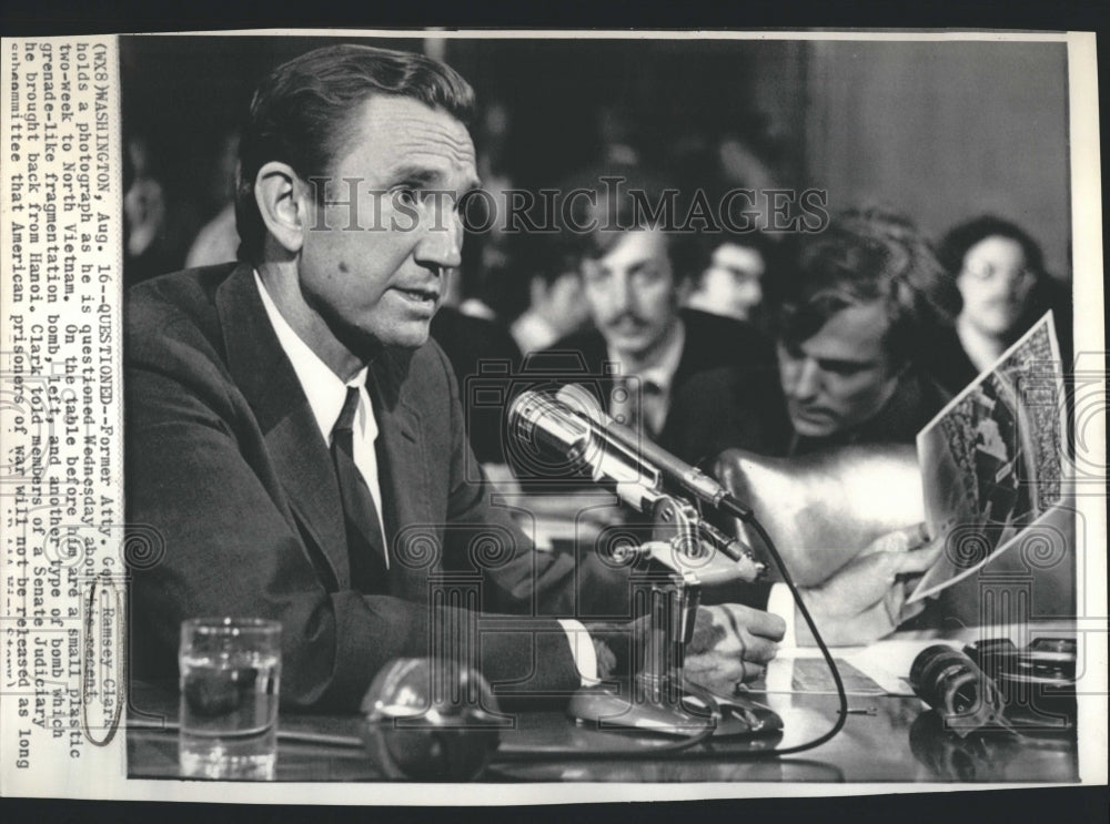 1972 Press Photo Ramsey Clark Former Attorney General Senate Judiciary Committee - Historic Images