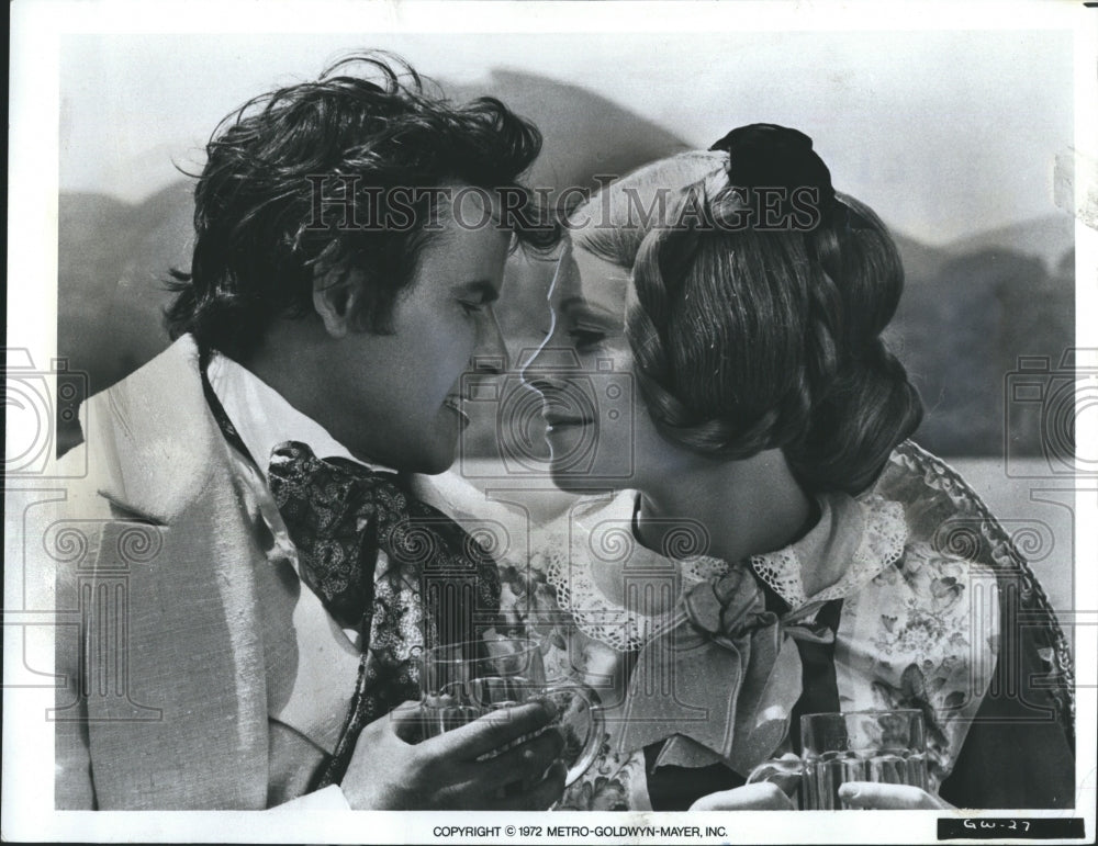 1972 Press Photo Horst Bucholz with Hermione Farthingale,actors - Historic Images