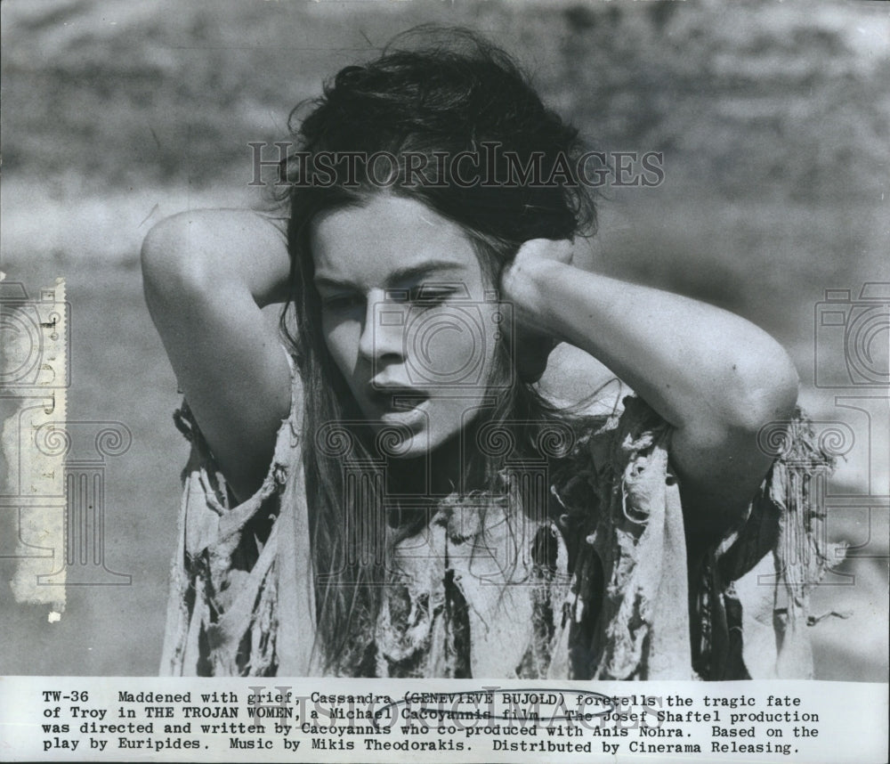 1972 Press Photo Genevieve Bujold in &quot;The Troy Women&quot; - Historic Images