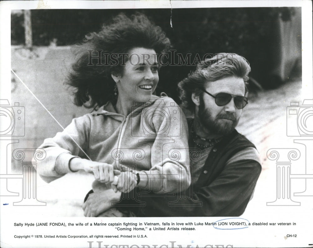 1978 Press Photo Jane Fonda and Jon Voight in &quot;Coming Home&quot; - Historic Images