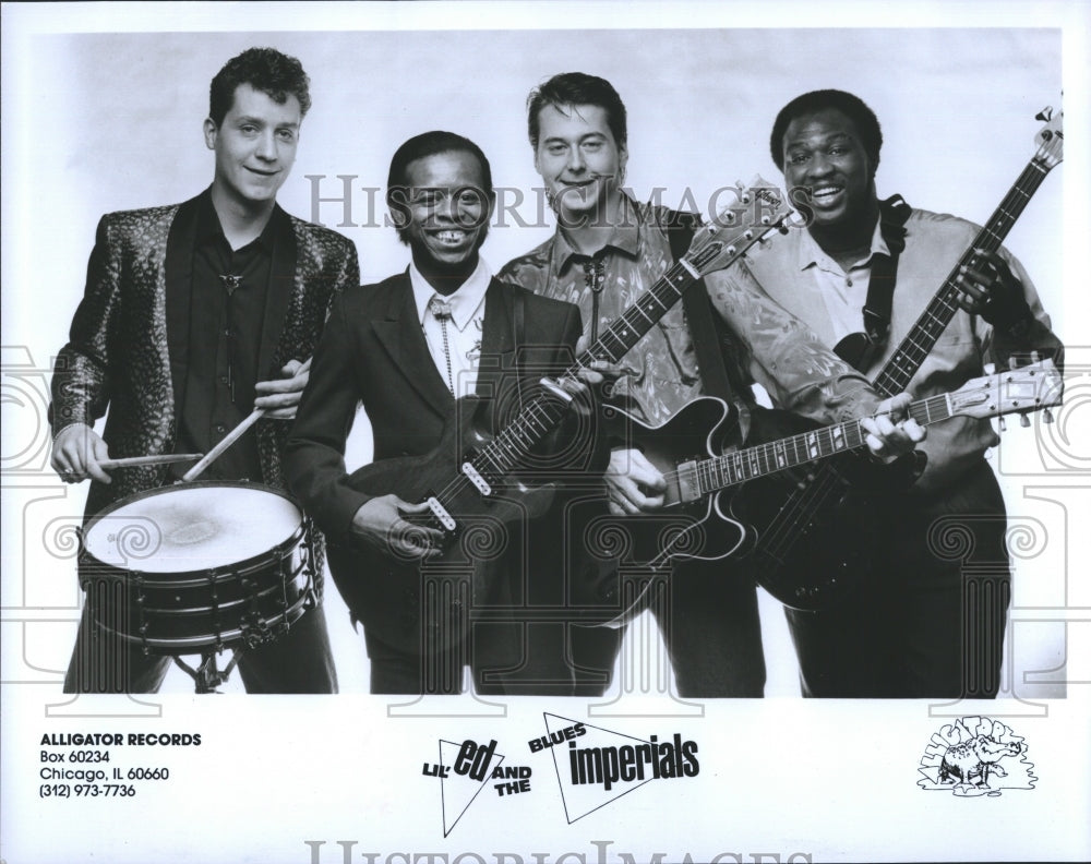 Press Photo Lil&#39; Ed and the Blues Imperial, American Blues guitarist band. - Historic Images