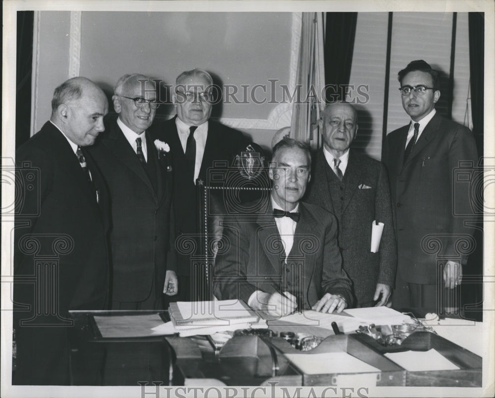 1956 Press Photo American Zionist Council Officials. - Historic Images