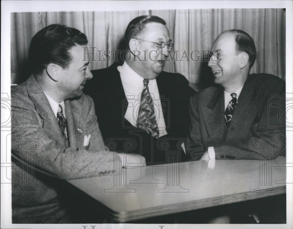 1948 Press Photo Ted Gamble Clarence Brown Herbert Brownwell Political Managers - Historic Images